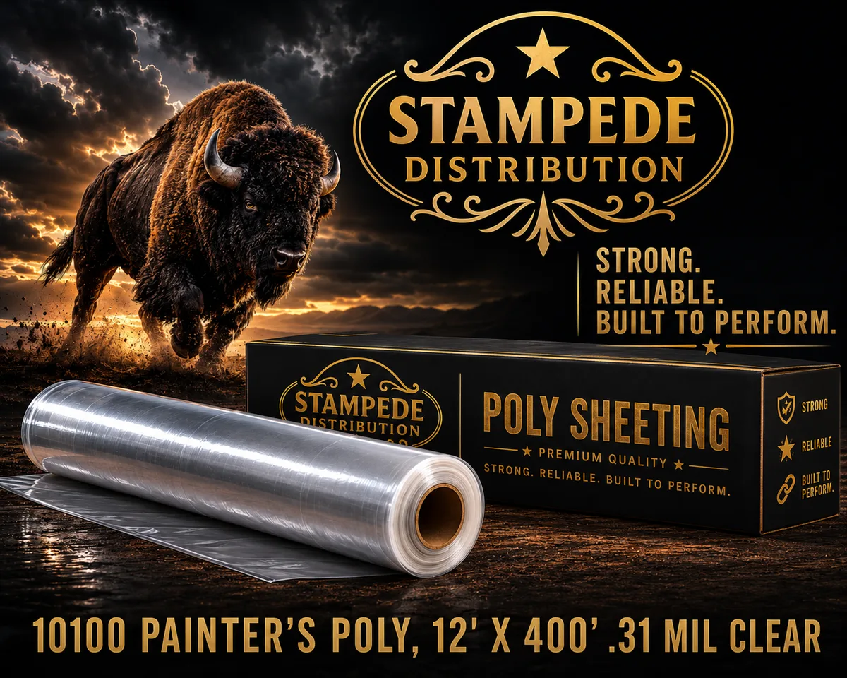 10100 PAINTER'S POLY, 12' X 400' .31 MIL CLEAR