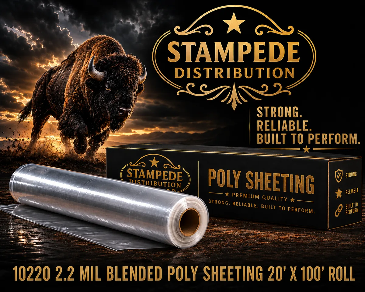 10220 2.2 MIL BLENDED POLY SHEETING 20' X 100' ROLL