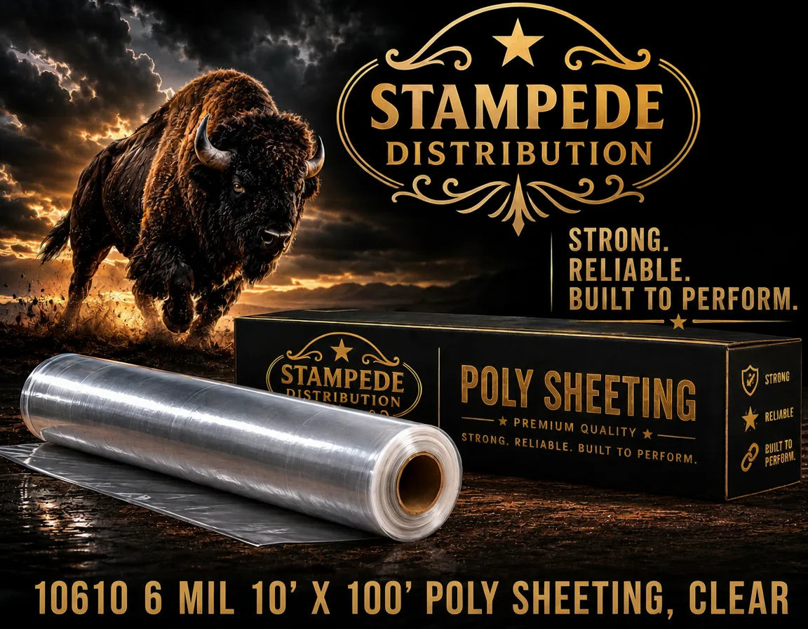 10610 6 MIL 10' X 100' POLY SHEETING, CLEAR