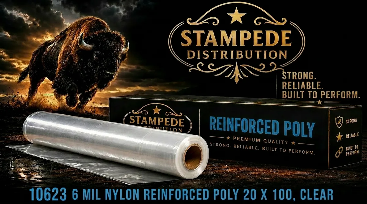 10623 6 MIL NYLON REINFORCED POLY 20 X 100, CLEAR