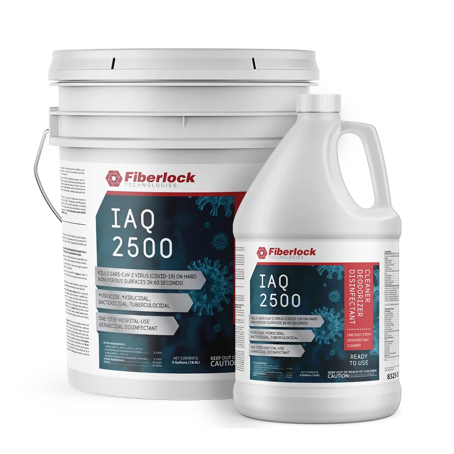 11017 FIBERLOCK, ANTIMICROBIAL IAQ 2500, DISIFECTANT & CLEANER, RTU, 5-GAL. ITEM# 8325-5 (3-YR SHELF LIFE)