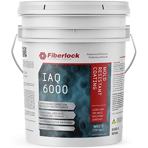 11018 FIBERLOCK IAQ 6000 MOLD RESISTANT COATING, WHITE, RTU, 5-GALLON PAIL ITEM# 8360-5