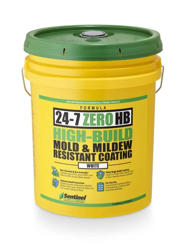 11025 SENTINEL 24/7 HIGH BUILD MOLD/MILDEW RESISTANT COATING, WHITE, 5-GAL