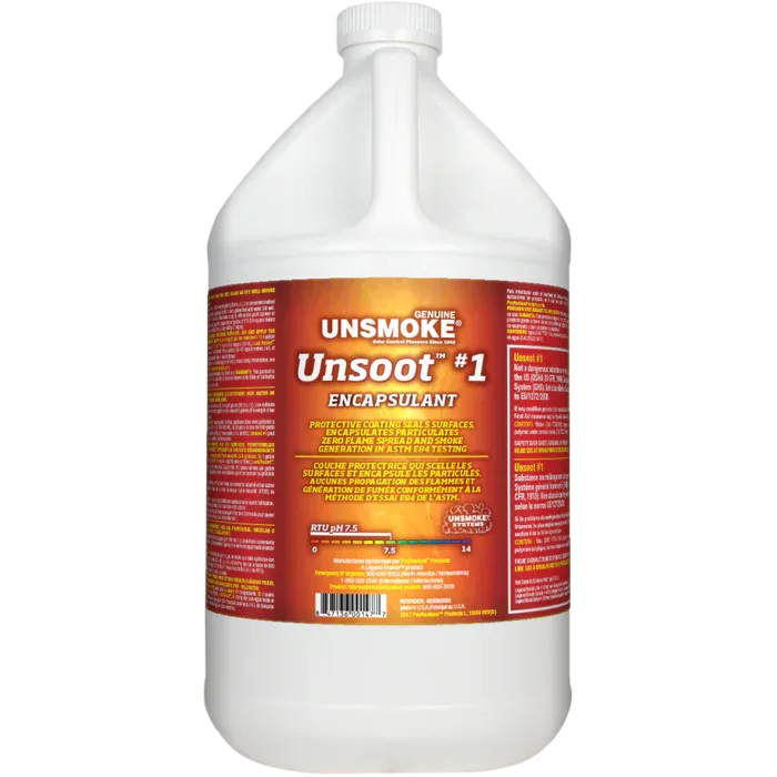 11038 UNSMOKE UNSOOT #1 ENCAPSULANT,LONG LASTING SEALING SOOT BARRIER, #114807, 4/CS, SOLD BY GALLON, view 2