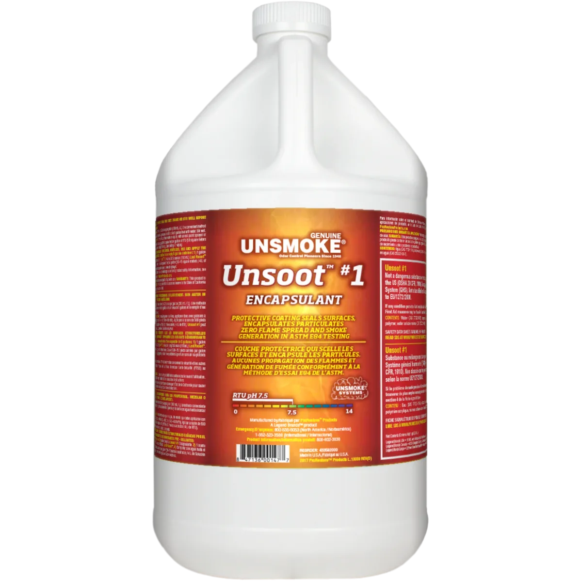 11038 UNSMOKE UNSOOT #1 ENCAPSULANT,LONG LASTING SEALING SOOT BARRIER, #114807, 4/CS, SOLD BY GALLON, view 4