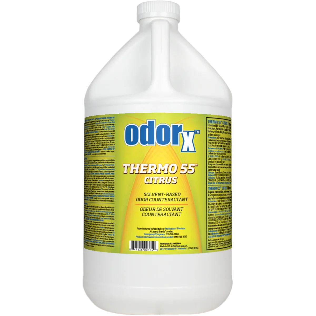 11043 ODORX THERMO 55 CITRUS, 4 GAL/CASE, SOLD BY GALLON, #115971