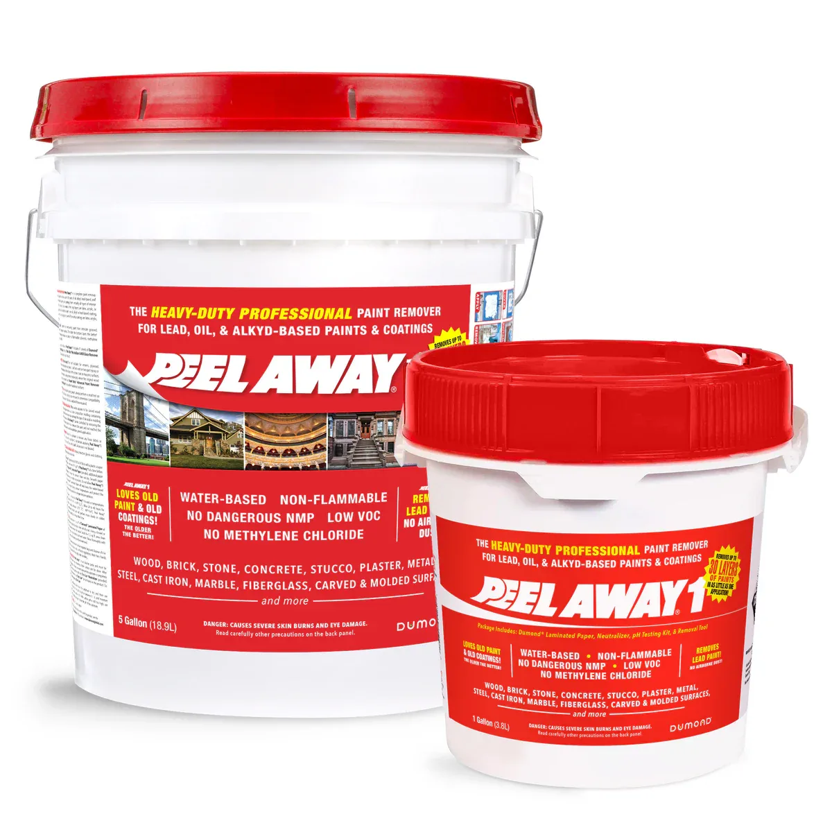 11056 DUMOND PEEL AWAY 1, HEAVY DUTY PAINT REMOVER, PAINT STRIPPER DESIGNED TO REMOVE OIL, ALKYD, AND LEAD BASE PAINTS. 5-GALLON PAILS