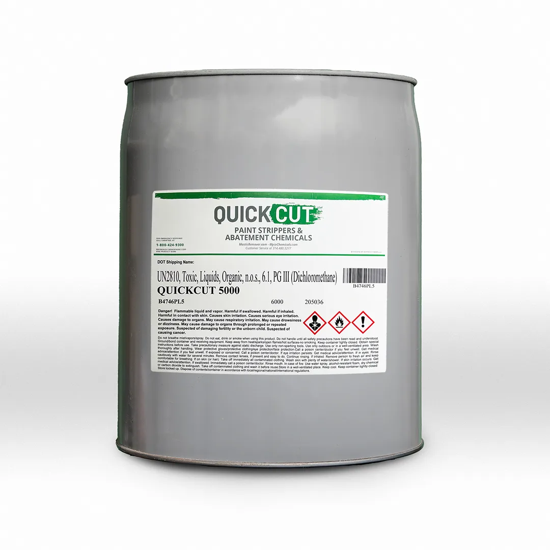 11058 QUICKCUT 5000 PAINT STRIPPER, METHYLENE CLORIDE-BASED, PASTE FORMULA, FORMULATED FOR LEAD PAINT AND HEAVY DUTY COATINGS, 5-GAL PAIL