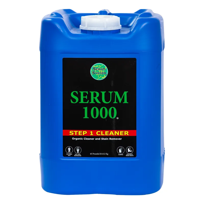 11072 SERUM 1000, ORGANIC CLEANER AND MOLD ELIMINATOR. 20% FORMULATED HYDROGEN PEROXIDE, 5-GALLON PAIL