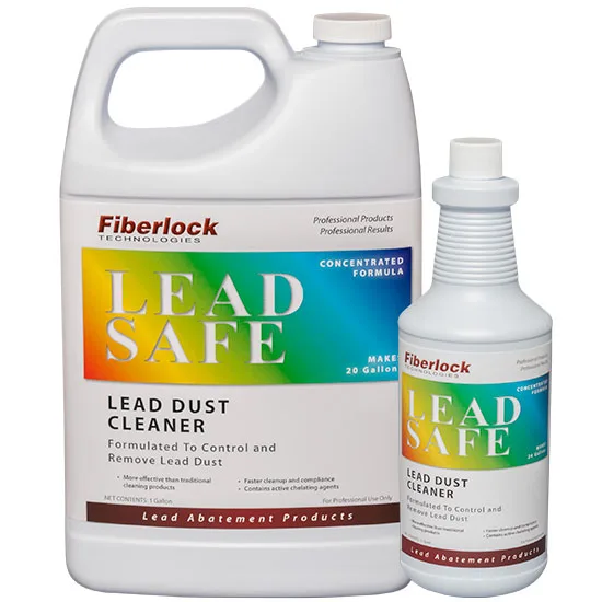 11076 FIBERLOCK, LEAD SAFE, LEAD DUST CLEANER CONCENTRATE, DILUTE 6-7 OZ PER GALLON,(1-GA LMIXED = 20GAL.) 4 GAL/ CASE ;ITEM# 5496-1