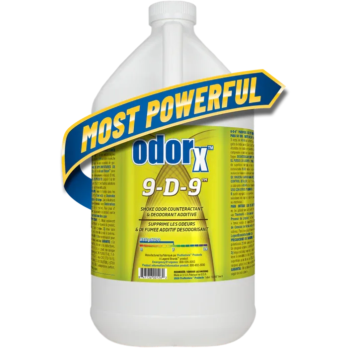 11077 ODORX 9D9, GENERAL PURPOSE SMOKE ODOR COUNTERACTANT, WATER BASED. 1-GALLON = 3.8L ITEM 100504-GL, view 2