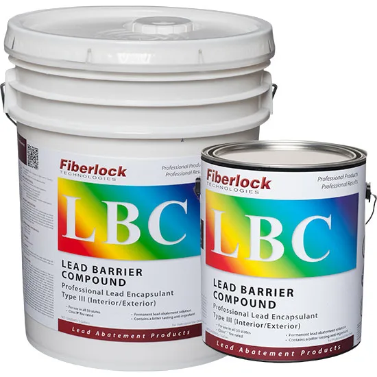 11079 FIBERLOCK LBC TYPE III INDUSTRIAL LEAD ENCAPSULANT WHITE, INTERIOR/EXTERIOR, 5-GALLON PAIL, ITEM 5801-5