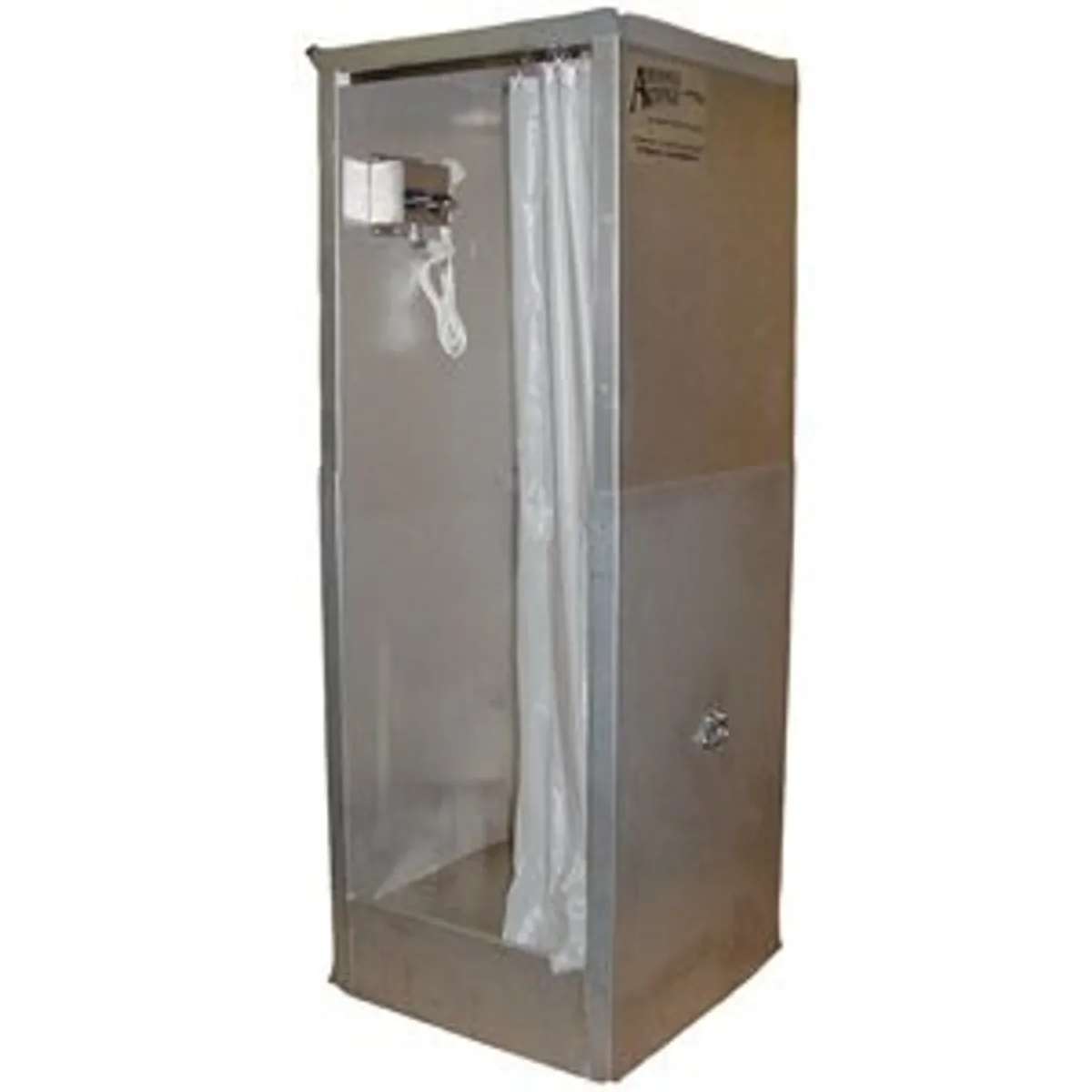 13106 NCF PORTABLE ALUMINUM POP UP DECON SHOWER, WITH FLOOR DRAIN, #SW9105