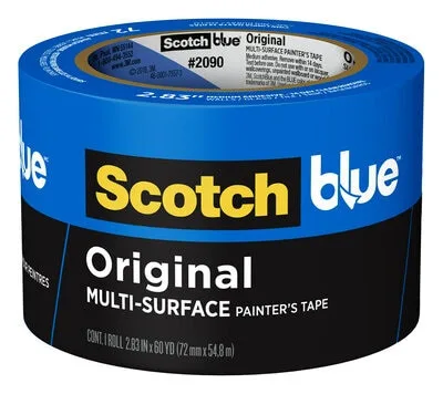 20102 3M SCOTCH BLUE MASKING TAPE, BLUE PAINTERS TAPE, 2.83" X 60 YD, 16/CASE, SOLD BY ROLL ITEM 2090-72NC