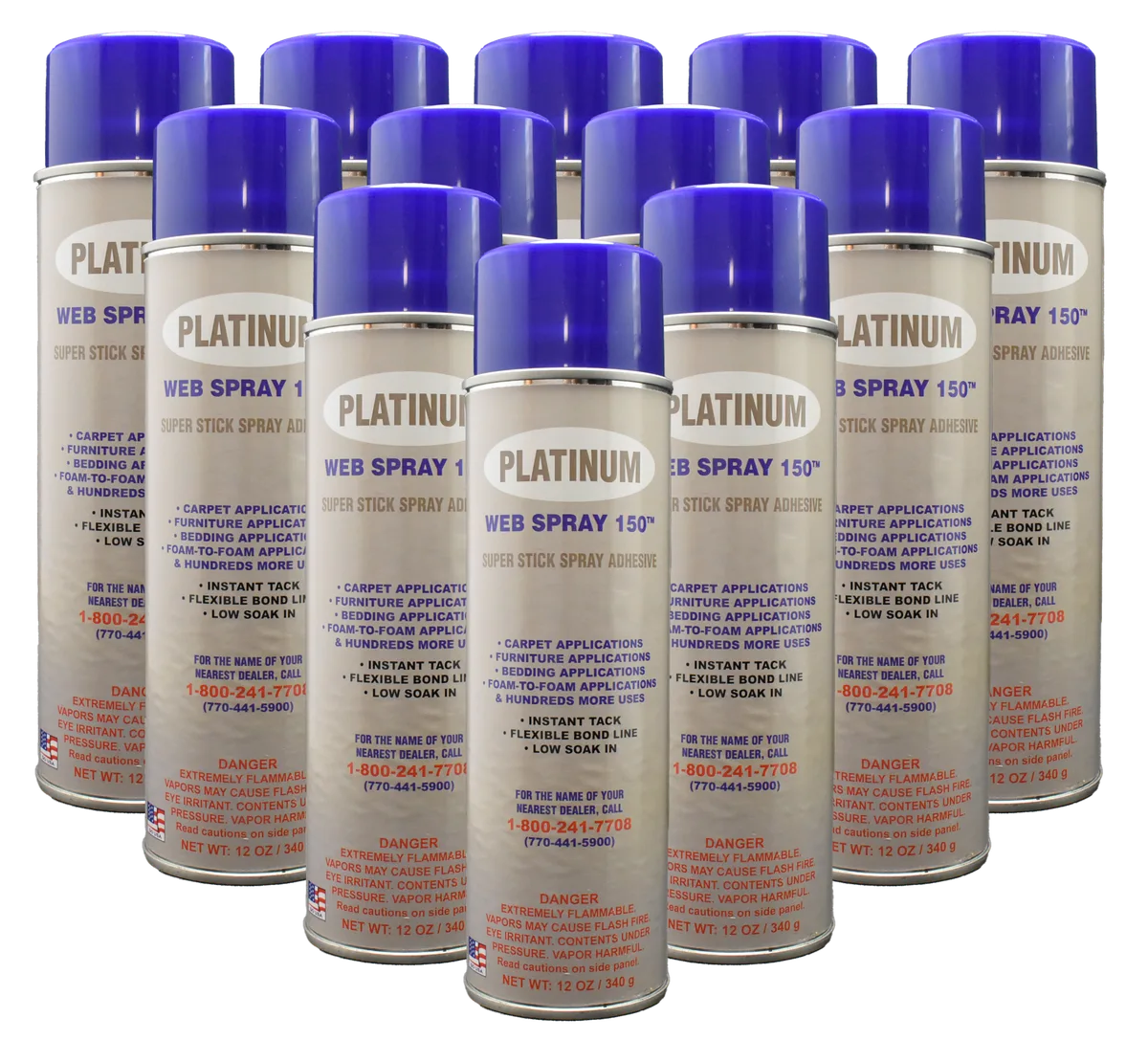 22001 PLATINUM 150 SPRAY ADHESIVE, 12 OZ CAN, 12/CASE