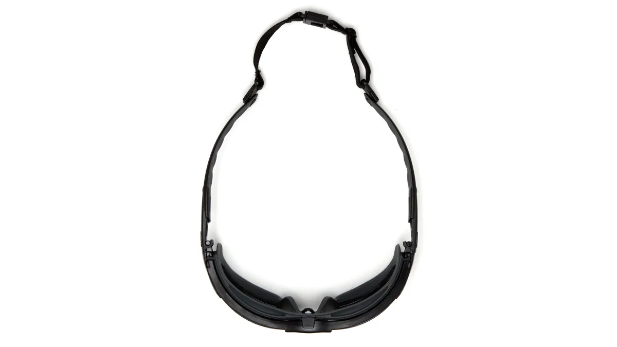 31004 PYRAMEX ISOTOPE SAFETY SPORT GOGGLES, BLACK FRAME W/RUBBER GASKET, CLEAR LENS, #GB9410STM, view 5