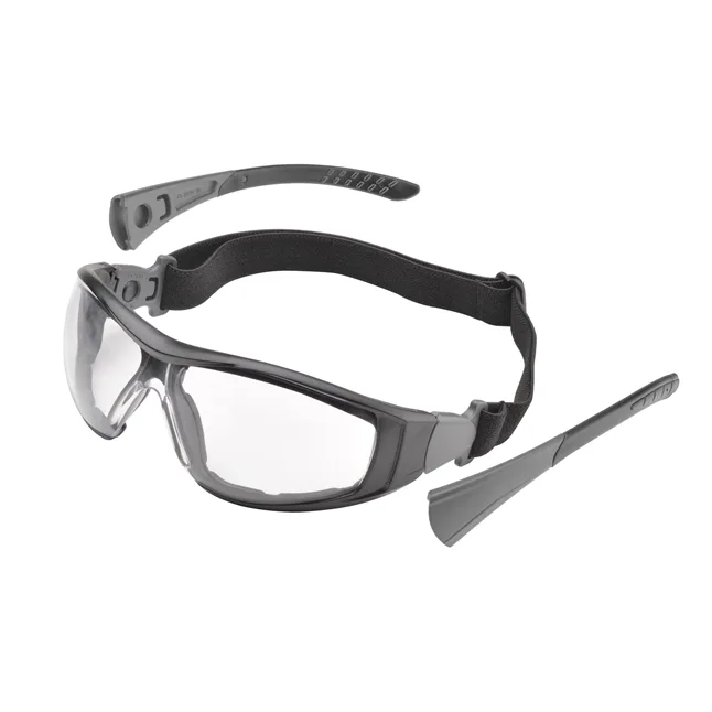 31007 GOGGLE, GO-SPEC, ELASTIC FABRIC STRAP & RUBBER TIPPED TEMPLES, FLAME RETARDANT FOAM ON FRAME AND STRAP FOR IMPROVED SAFETY. ITEM GG45CAF