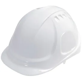 32003 HARD HAT, HDPE CAP STYLE, WHITE, 6PT RATCHET SUSPENSION, VENTED, #1426RW