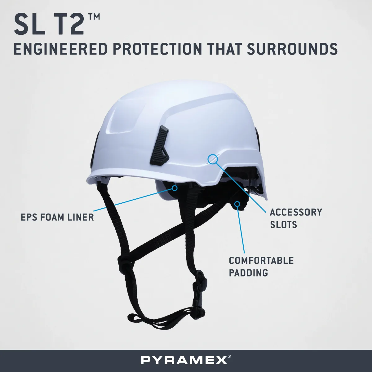 32010 PYRAMEX HPT261110 SL TYPE 2 HELMET STYLE HARD HAT, COLOR WHITE, 10/BX, SOLD BY EACH, view 5