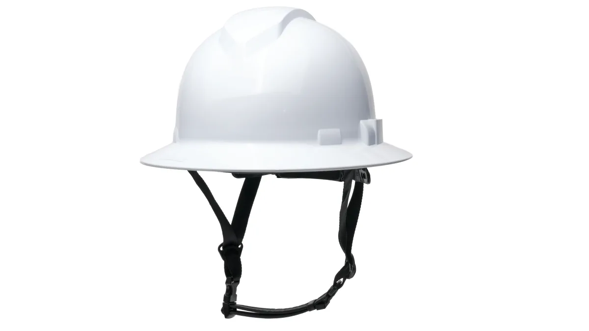 32015 PYRAMEX HPT256110 SL TYPE 2 FULL BRIM STYLE HARD HAT, COLOR WHITE, 6/BOX, SOLD BY EACH