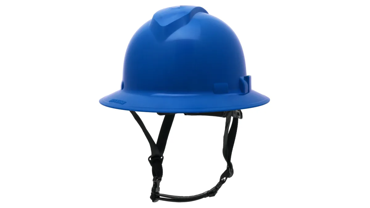 32016 PYRAMEX HPT256160 SL TYPE 2 FULL BRIM STYLE HARD HAT, COLOR BLUE, 6/BOX, SOLD BY EACH