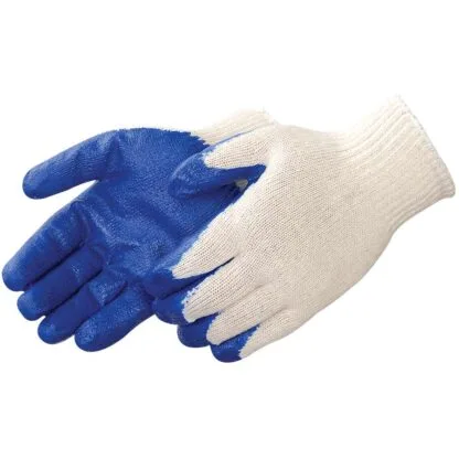 33000 BLUE DIPPED LATEX GLOVES, PALM & FINGERS COATED, SZ LARGE, SOLD BY DOZEN, #4719L