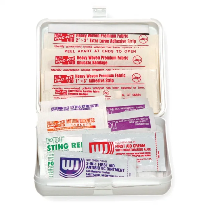 33118 INDIVIDUAL CONTOUR POCKET FIRST AID KIT,PLASTIC CASE, ITEM # 640-954