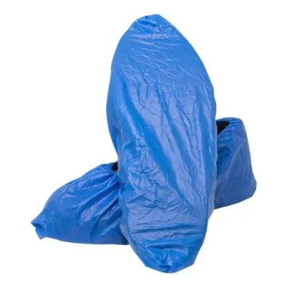 33197 DURAWEAR POLYETHYLENE SHOE COVERS. WATER RESISTANT, BLUE, SZ. 2X, 100 PER BAG, 10 BAG/CASE, SOLD BY BAG ITEM 17440-2X
