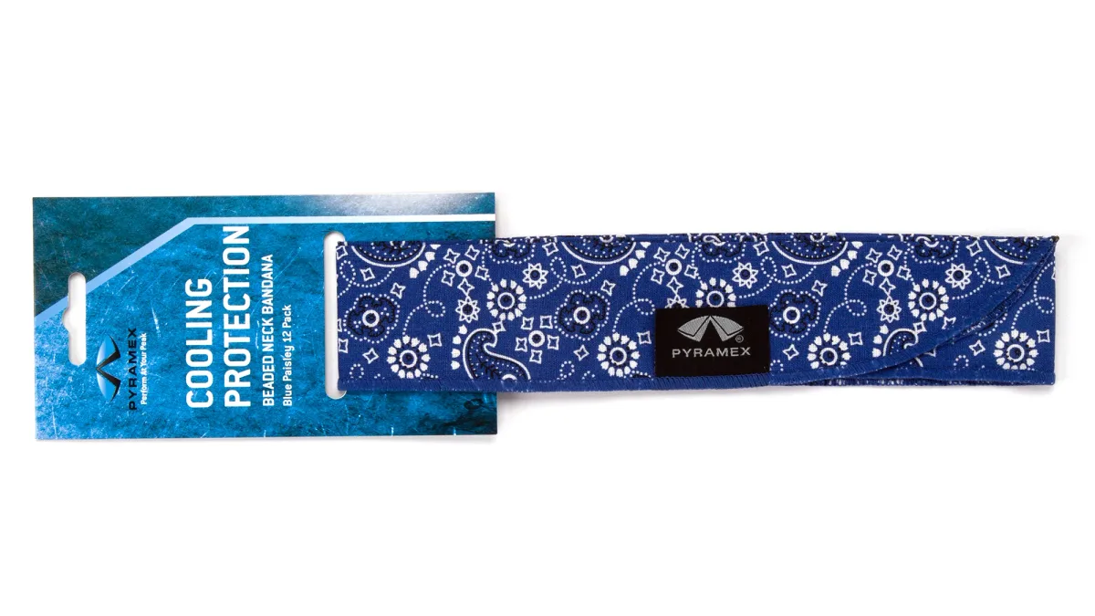 33400 PYRAMEX BEADED COOLING BANDANA, AMERICAN FLAG DESIGN, 12/PACK ITEM CNB12PKFLG, view 3