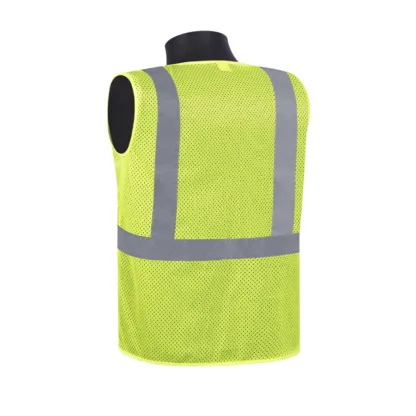 33403 #C16002QGB2X ECONOMY CLASS 2 SAFETY VEST, LIME GREEN, W/REFLECTIVE STRIPES, SZ 2XL, view 2