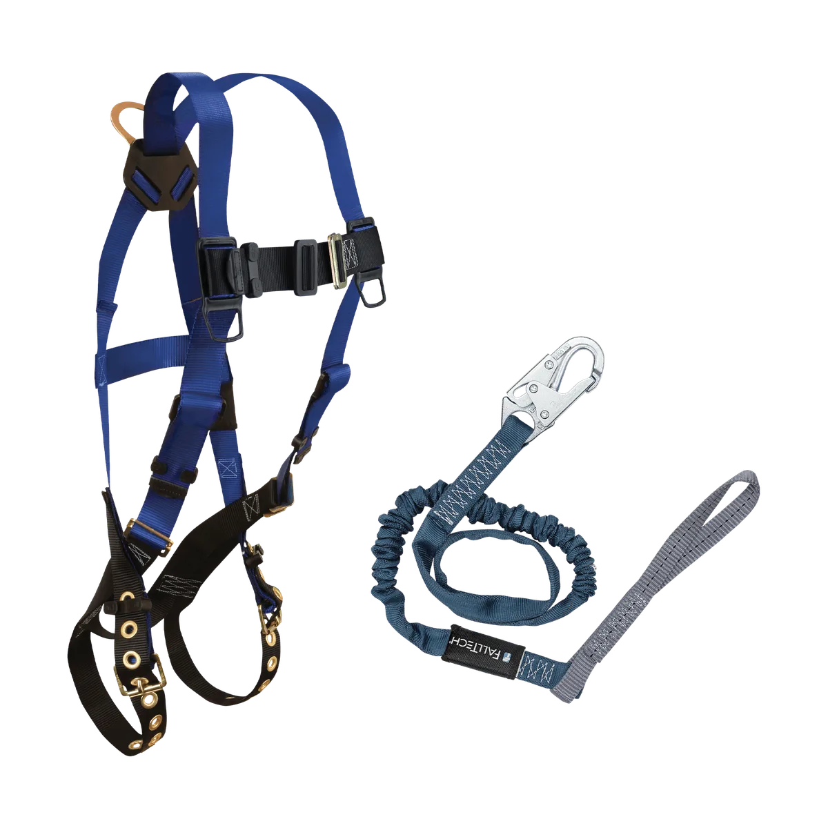 34004 FALLTECH #CMB168259L SAFETY HARNESS AND 6' LANYARD KIT IN PAIL, UNIVERSAL SIZE, INCLUDES #7016 HARNESS AND 8259L LANYARD