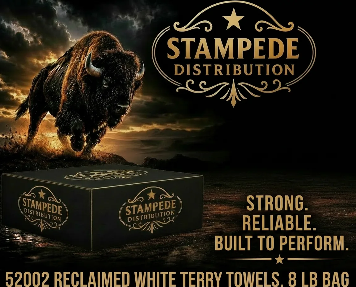 52002 RECLAIMED WHITE TERRY TOWELS, 8 LB BAG
