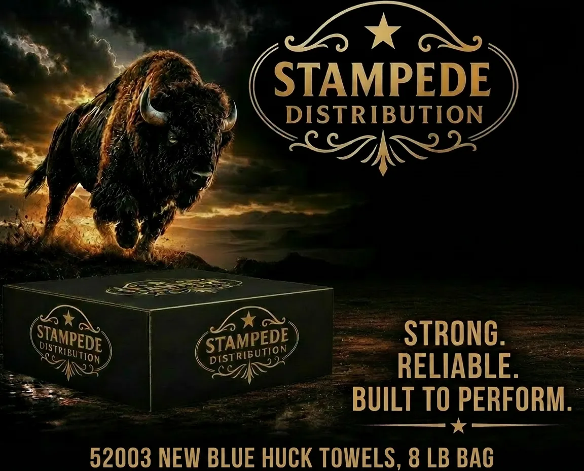52003 NEW BLUE HUCK TOWELS, 8 LB BAG