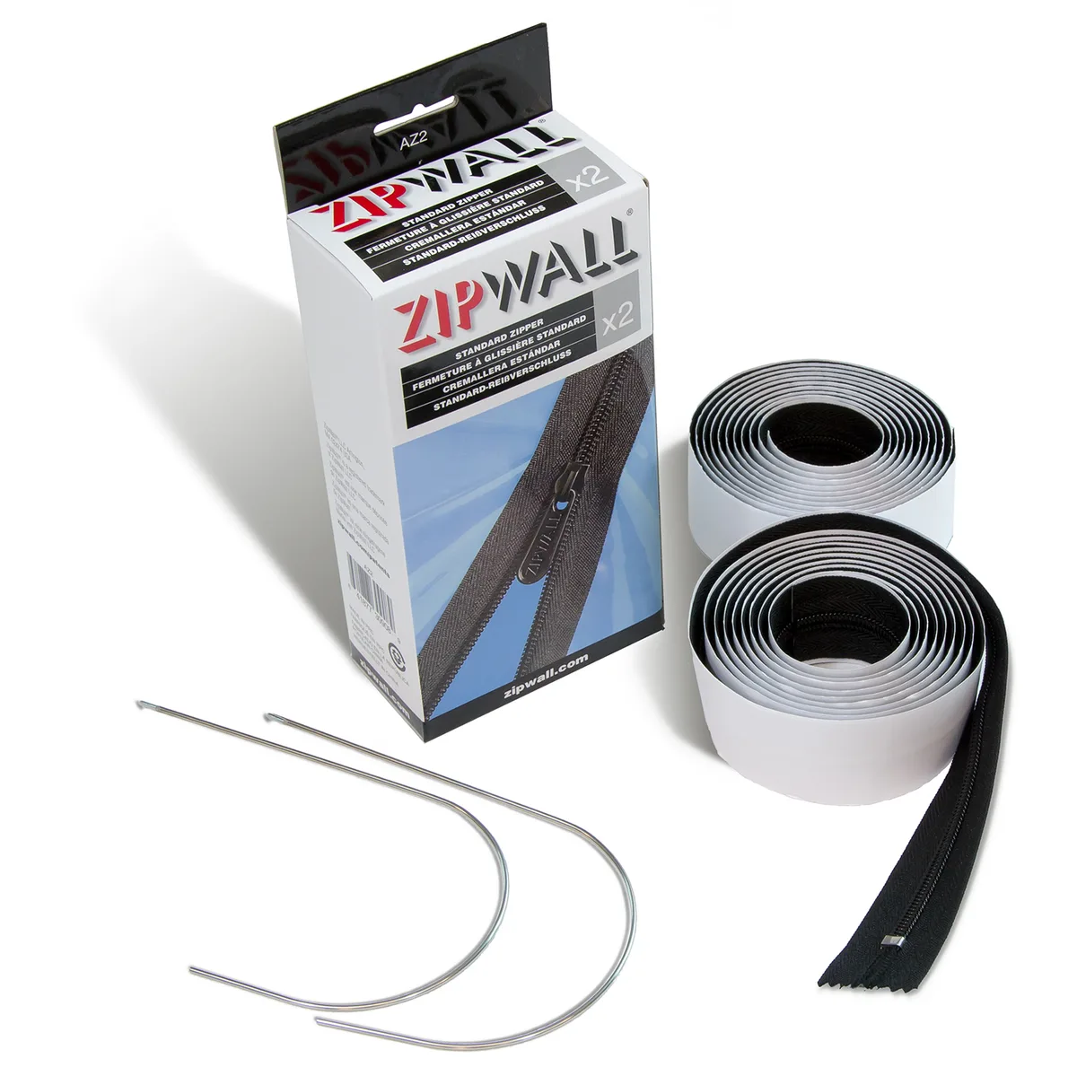 53099 AZ2 ZIPWALL STANDARD ZIPPER, 2/PACK W/FLAP HOOKS, view 4