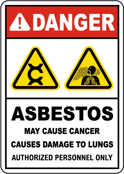 57012 S-0101-S DANGER ASBESTOS SIGN, HDPE PLASTIC, 10 X 14", AVOID DUST AND BREATHING, CANCER,LUNG DISEASE HAZARD, AUTHORIZED PERSON ONLY, SPANISH