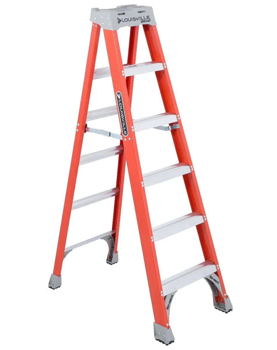 60006 FS1506 6' FIBERGLASS STEPLADDER, TYPE 1A, 300 LB