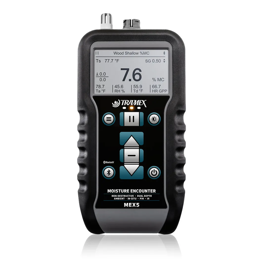 70008 TRAMEX MEX5, MOISTURE ENCOUNTER METER ONLY,(WITH BLUE TOOTH APP) OPTIONAL RELATIVEHUMIDITY & WOOD PROBES AVAILABLE
