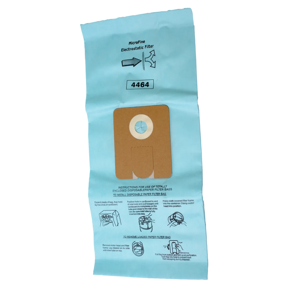 90022 2-PLY DUST BAGS FOR 12-15 GAL WET/DRY VACUUMS, 5/PK, #0289FB