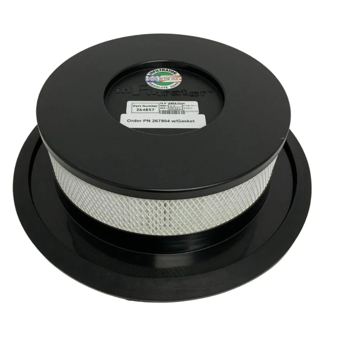 90024 MASTERCRAFT 264857 16" HEPA FILTER W/PLASTIC FRAME FOR P415 15-GAL VACUUM
