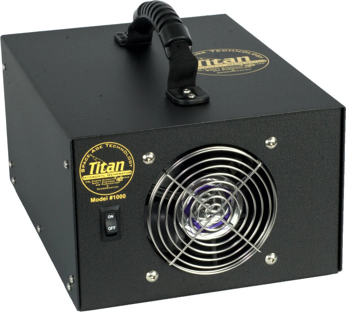 92021 TITAN 1000, UVA/TIO2 PHOTOCATALYTIC HYDROXYL/IONIZED HYDRO-PEROXIDE GENERATOR, 11 VOLT, 50/60 HERTZ, 1 AMP, 100 CFM MAX FAN OUTPUT, 10,000 CUBIC FOOT MAX AREA TREATMENT