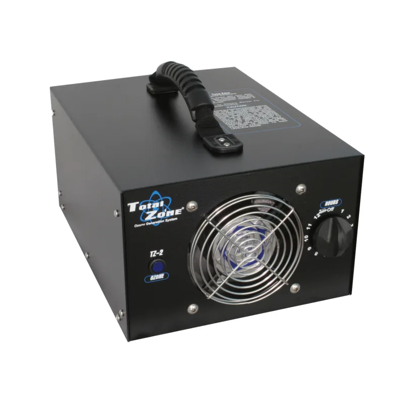 92025 TZ-2 TOTAL ZONE GENERATOR,NATURAL ODOR REMOVAL & AIR PURIFICATION W/ACTIVATED OXYGEN, 12 HOUR TIMER, 100 CFM FAN, OZONE OUTPUT 3000 MILLIGRAMS PER HOUR, 110 VOLT, 2 AMP, 50/60 CYCLES