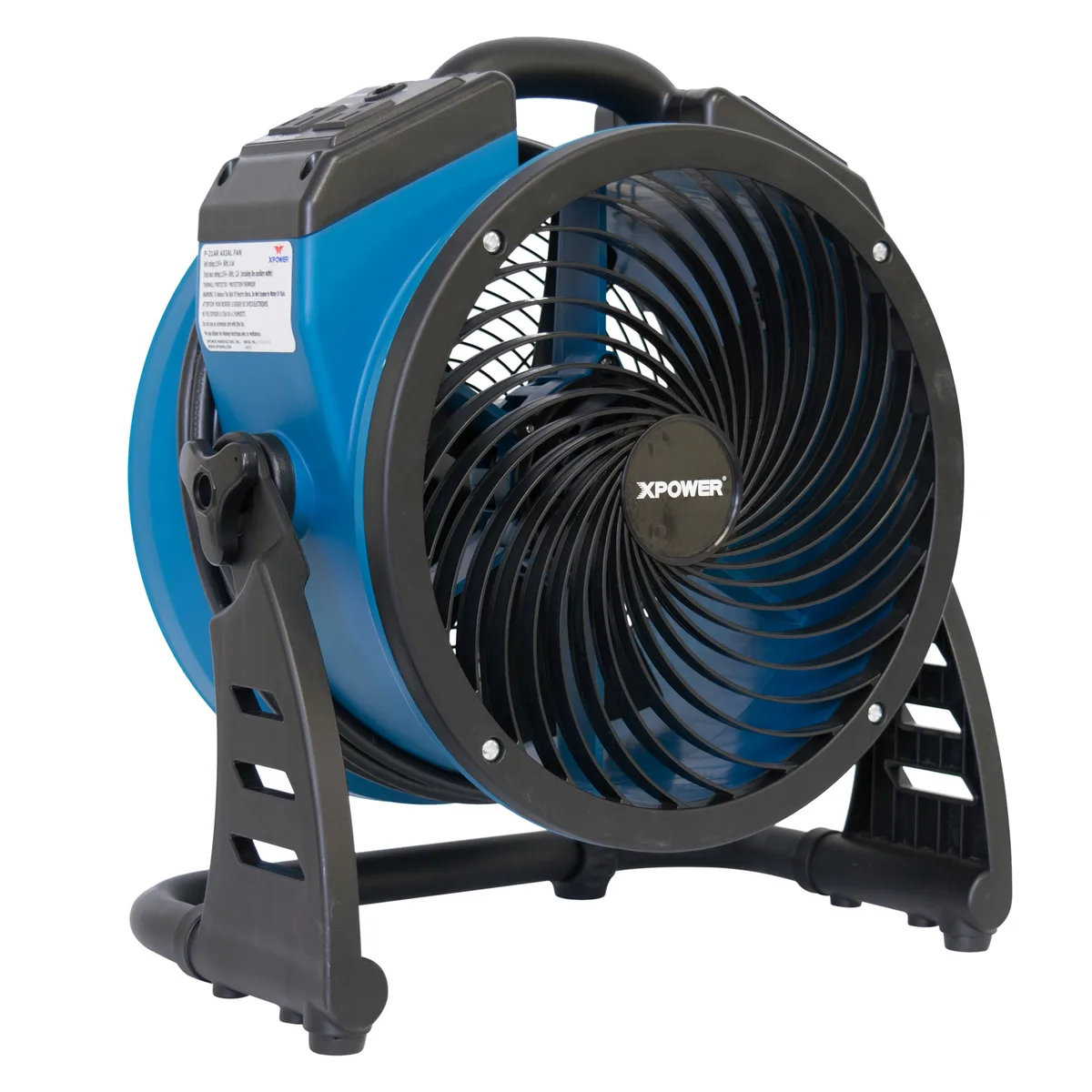 98985 XPOWER P-21AR INDUSTRIAL AXIAL AIR MOVER, 1100 CFM,0.6 AMP,AIRFLOW TO 120 FEET, STACK 6-HIGH FOR STORAGE